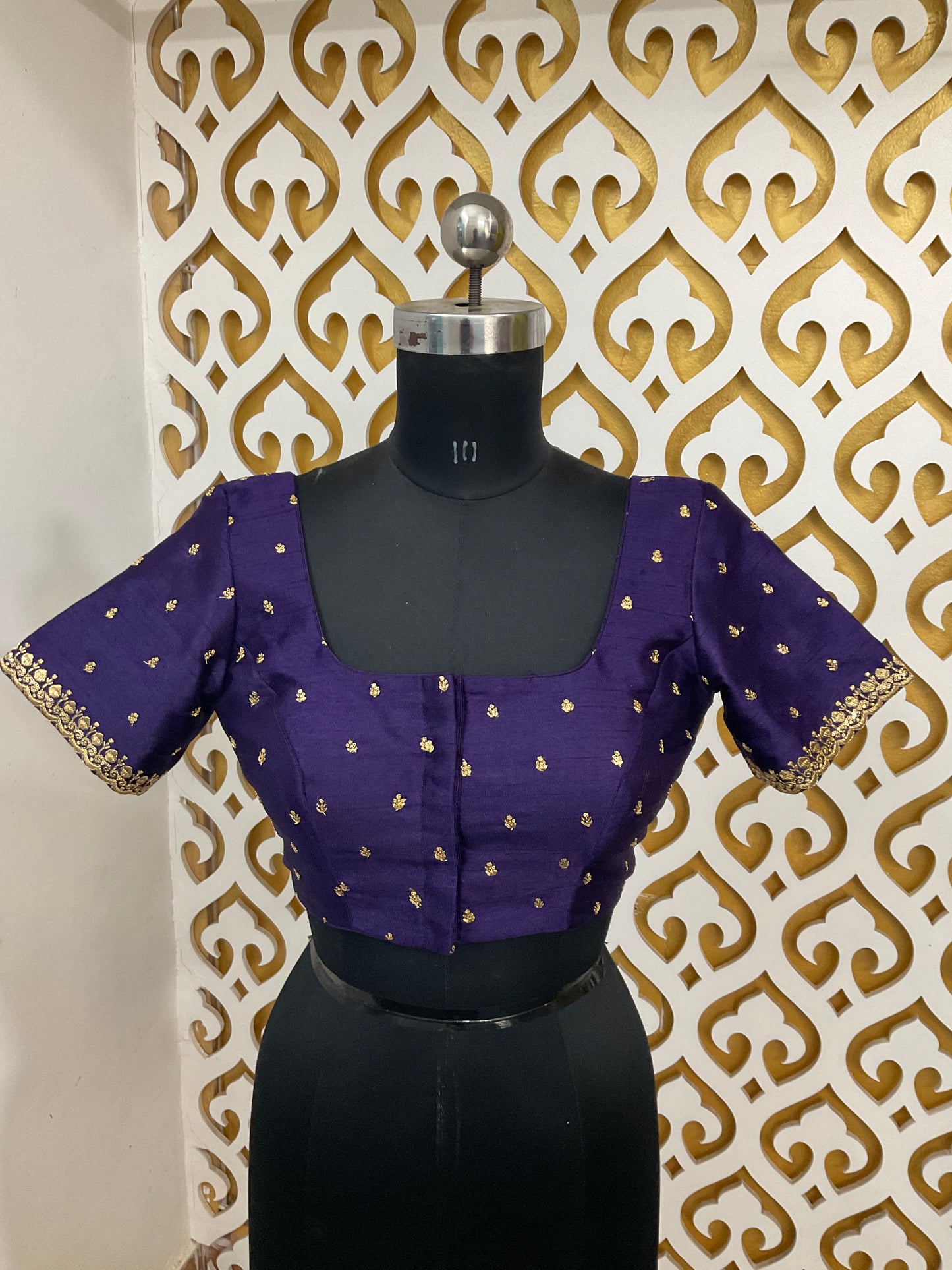 Purple embroidery blouse