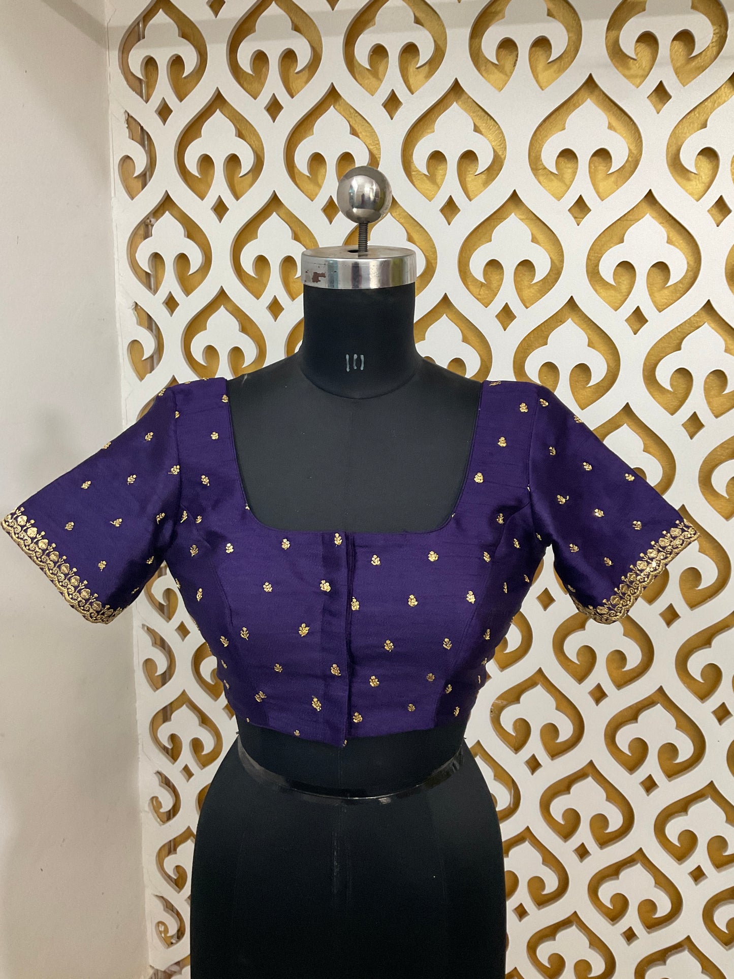 Purple embroidery blouse