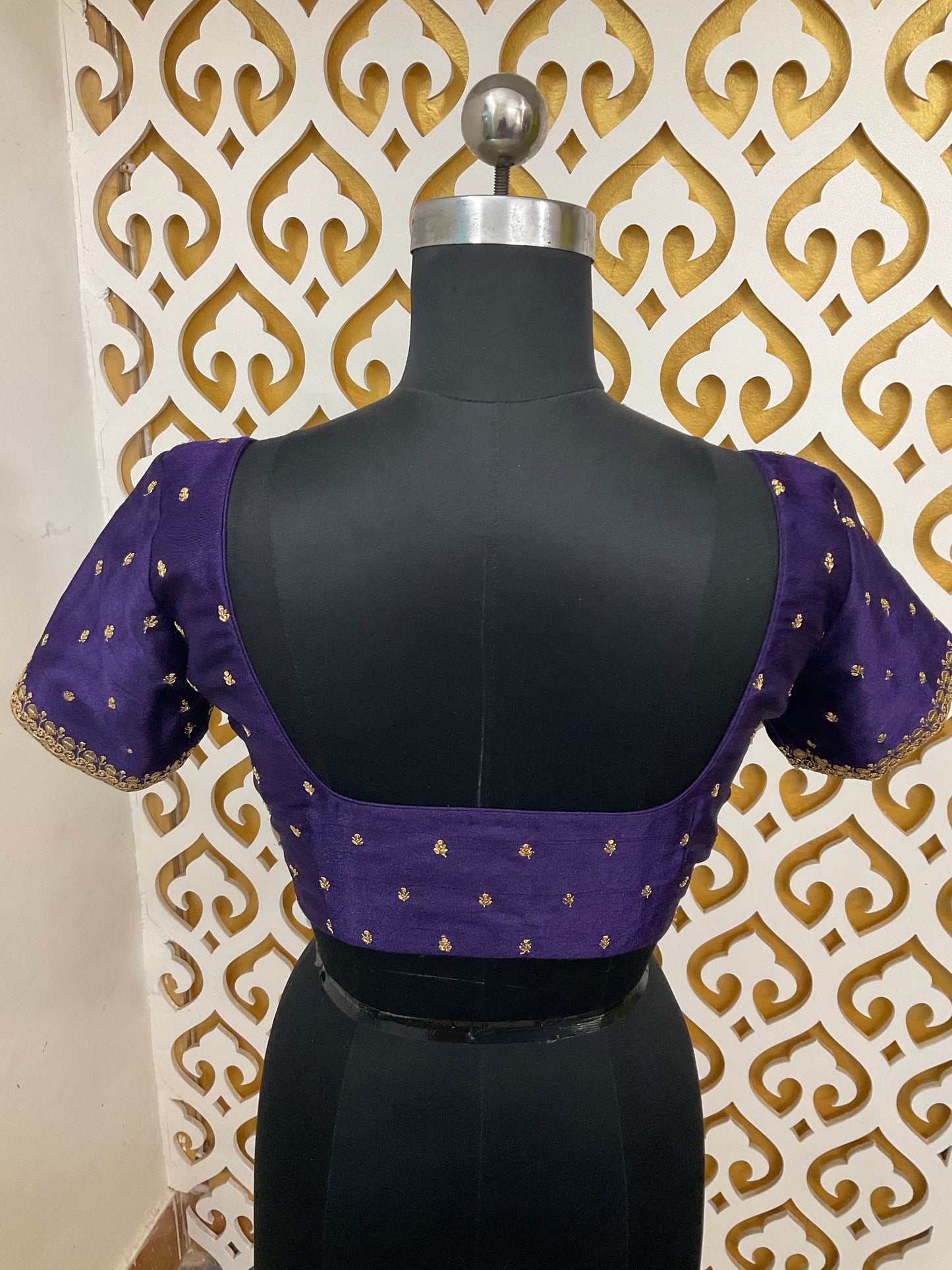 Purple embroidery blouse