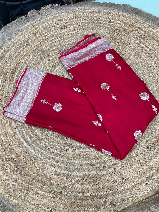 Hot Pink Elegance Mashru Silk Saree
